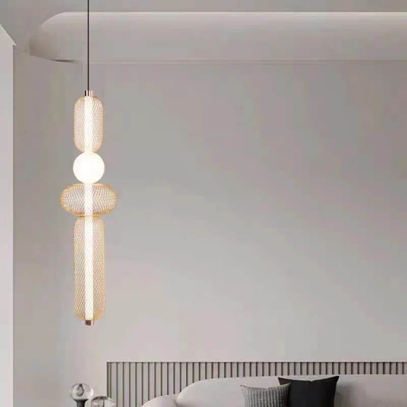 Lustra LED Suspendata Flippy LM551/4GD 23W Auriu Inaltime Reglabila — imagine 1