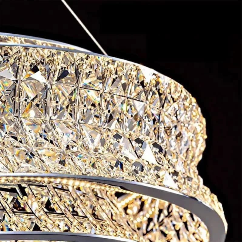 Lustra LED Flippy 54W Cristal si Metal Dimabila Inaltime Reglabila — imagine 2