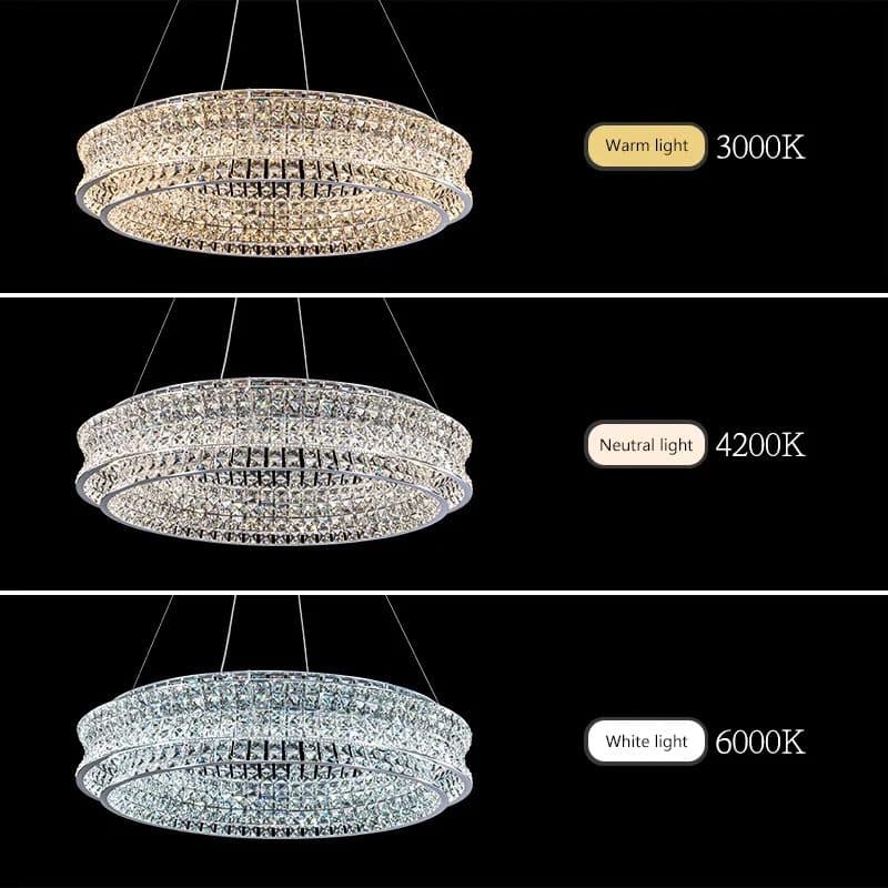 Lustra LED Flippy 54W Cristal si Metal Dimabila Inaltime Reglabila — imagine 3