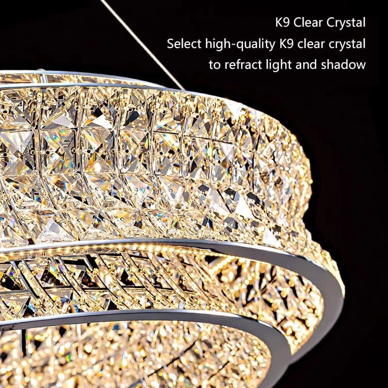 Lustra LED Flippy 54W Cristal si Metal Dimabila Inaltime Reglabila — imagine 5