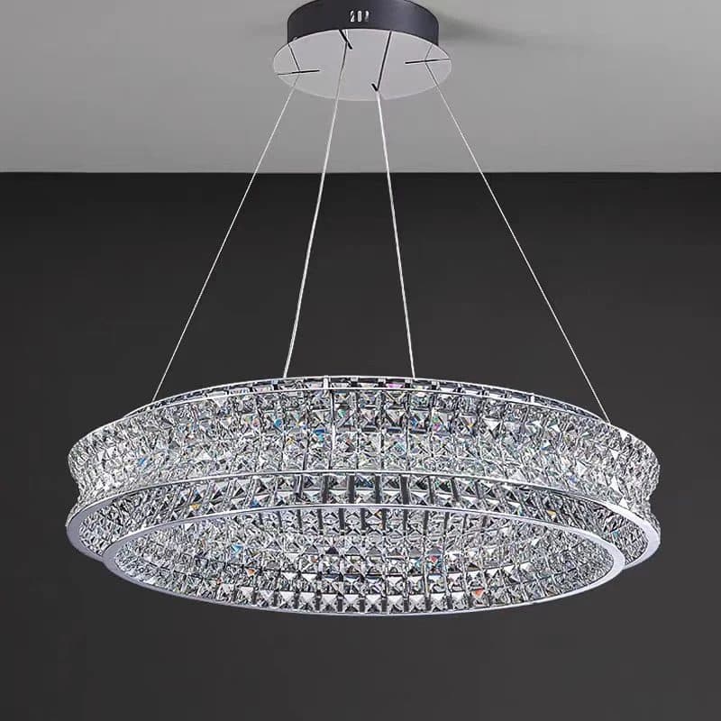 Lustra LED Flippy 54W Cristal si Metal Dimabila Inaltime Reglabila — imagine 6