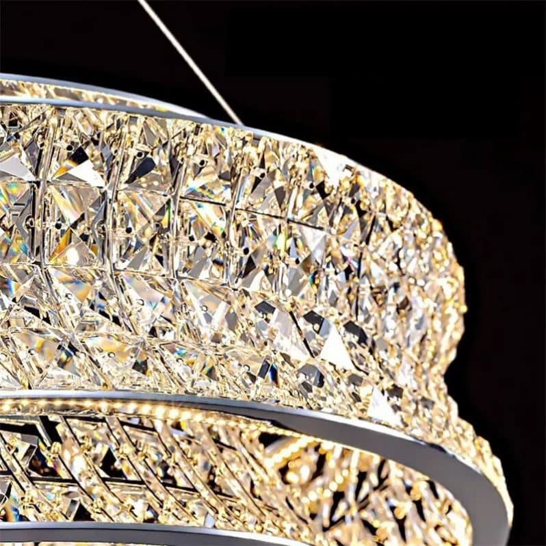 Lustra LED Flippy 54W Cristal si Metal Dimabila Inaltime Reglabila — imagine 8