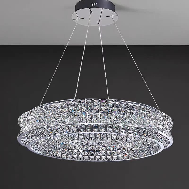 Lustra LED Flippy 54W Cristal si Metal Dimabila Inaltime Reglabila — imagine 11