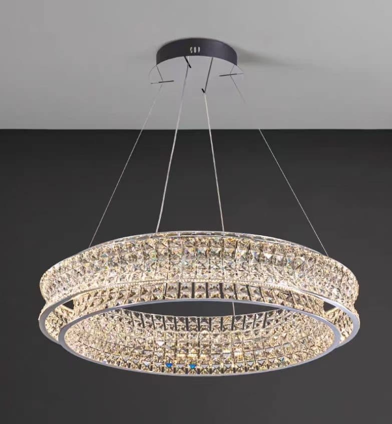 Lustra LED Flippy 54W Cristal si Metal Dimabila Inaltime Reglabila — imagine 12