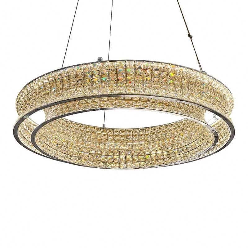 Lustra LED Flippy 54W Cristal si Metal Dimabila Inaltime Reglabila — imagine 15