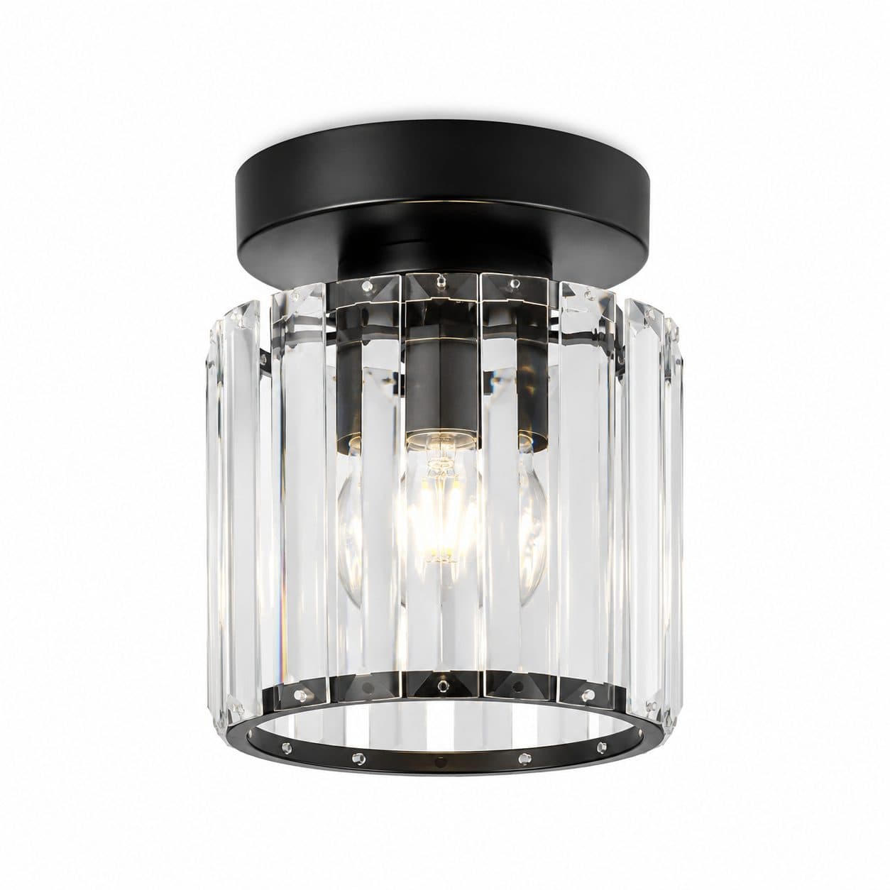 Lampa de perete Flippy Model Georgiana Metal si Sticla Negru — imagine 1