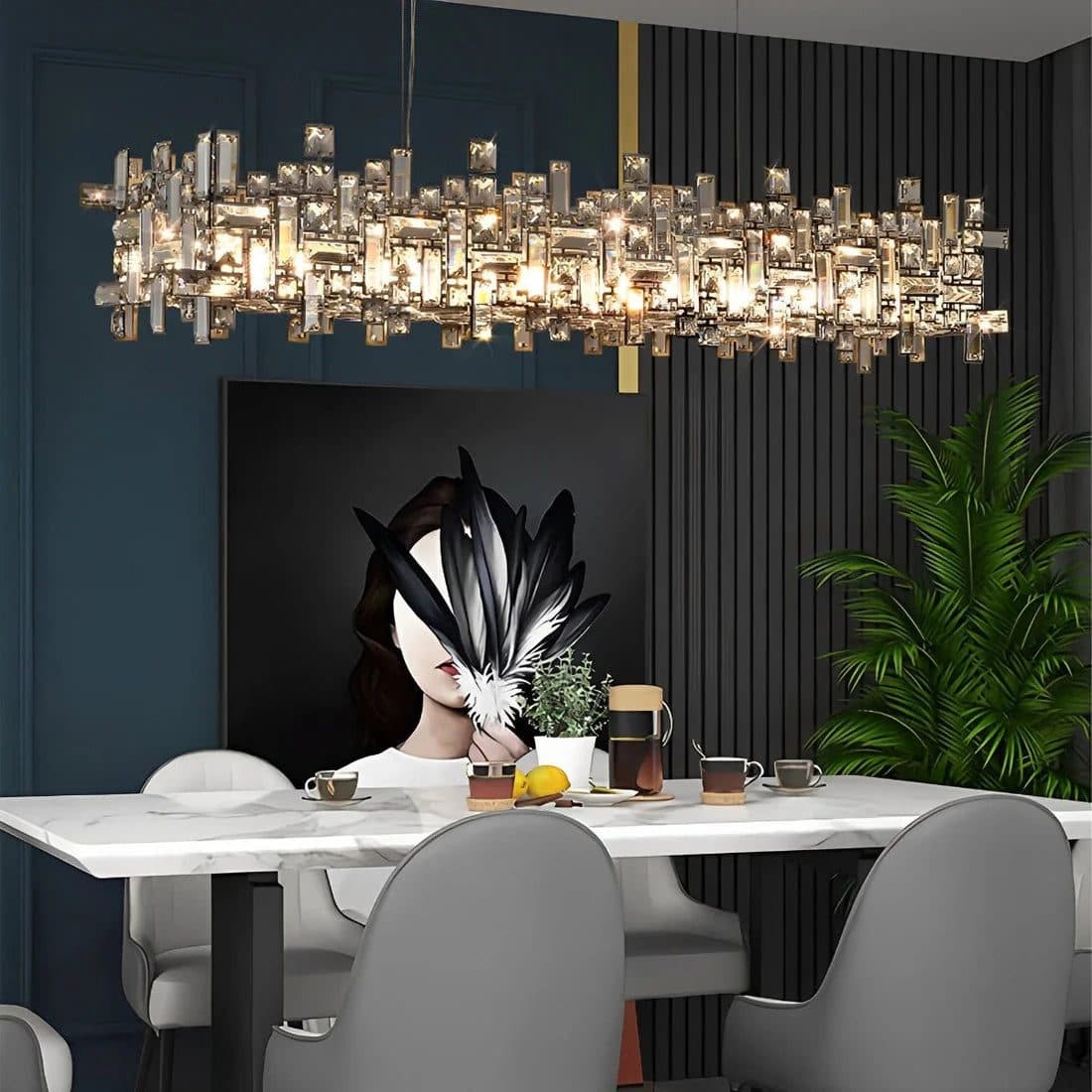 Candelabru Cristal Flippy NEXORA Regalis 10xE14 Inaltime Reglabila — imagine 4