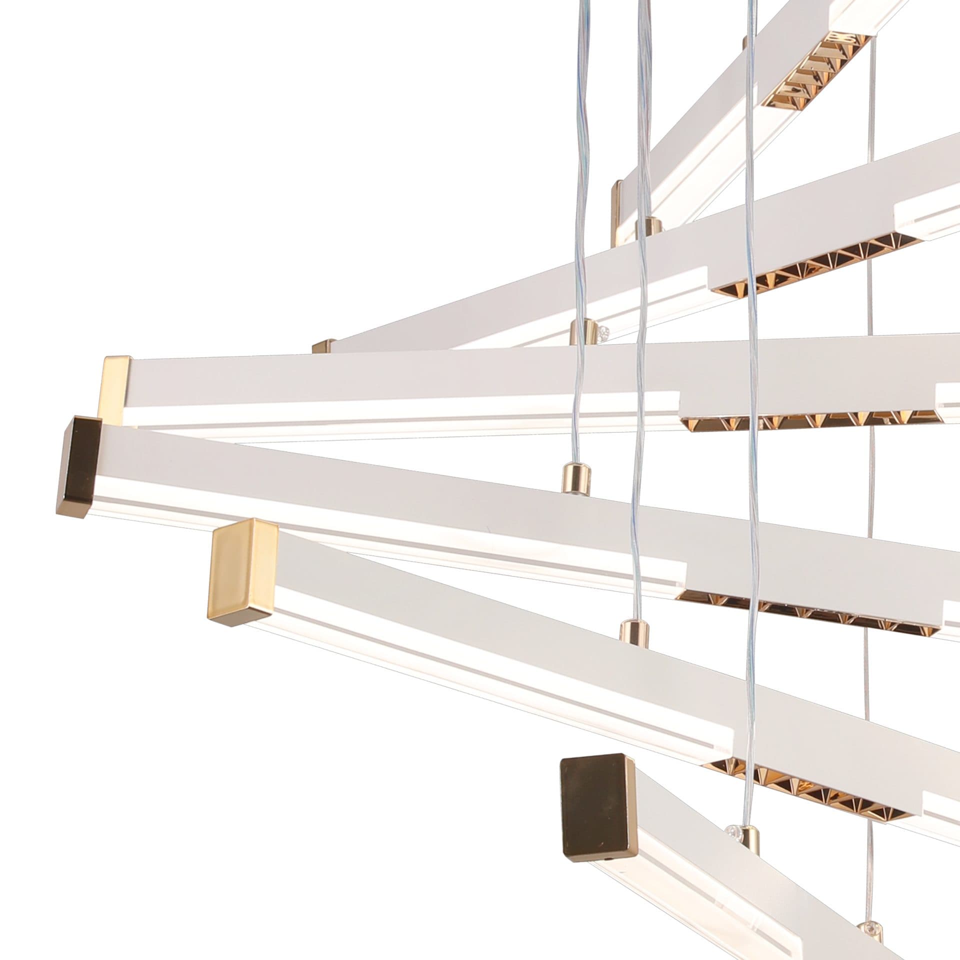 Lustra LED Suspendata Flippy Acril LT183/5WH 68W Alb Inaltime Reglabila — imagine 2