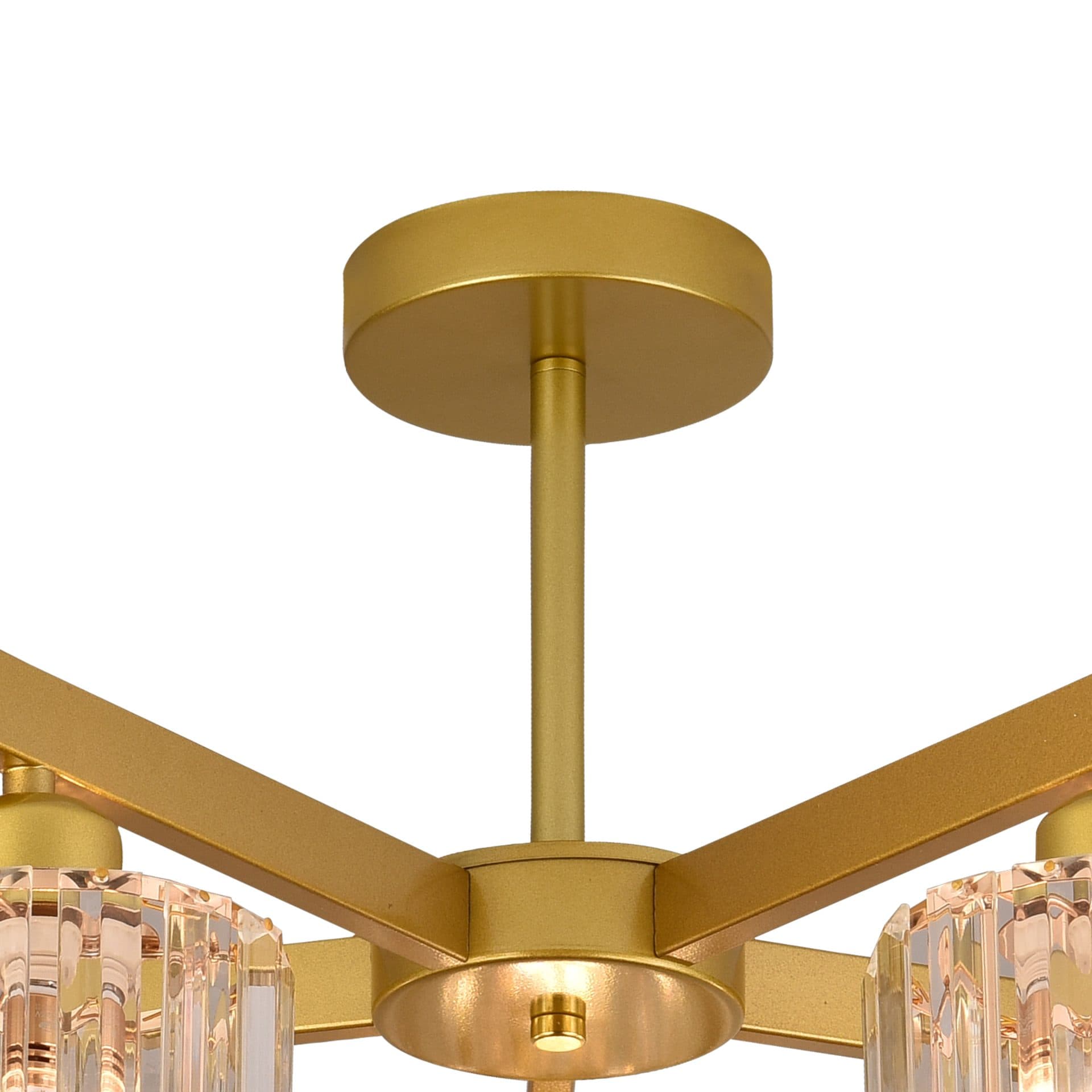 Lustra Flippy Clasica Moderna LC110/5GD cu Cristal, 5x E27, Auriu, Metal si Cristal — imagine 10