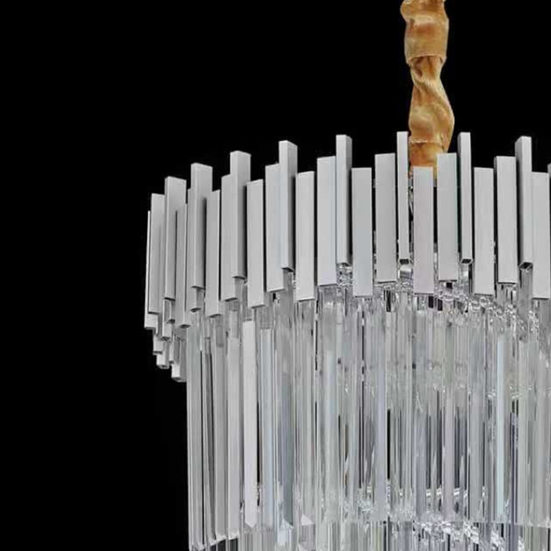 Candelabru Flippy Cristal CC110 28x E14 Crom Argintiu — imagine 2