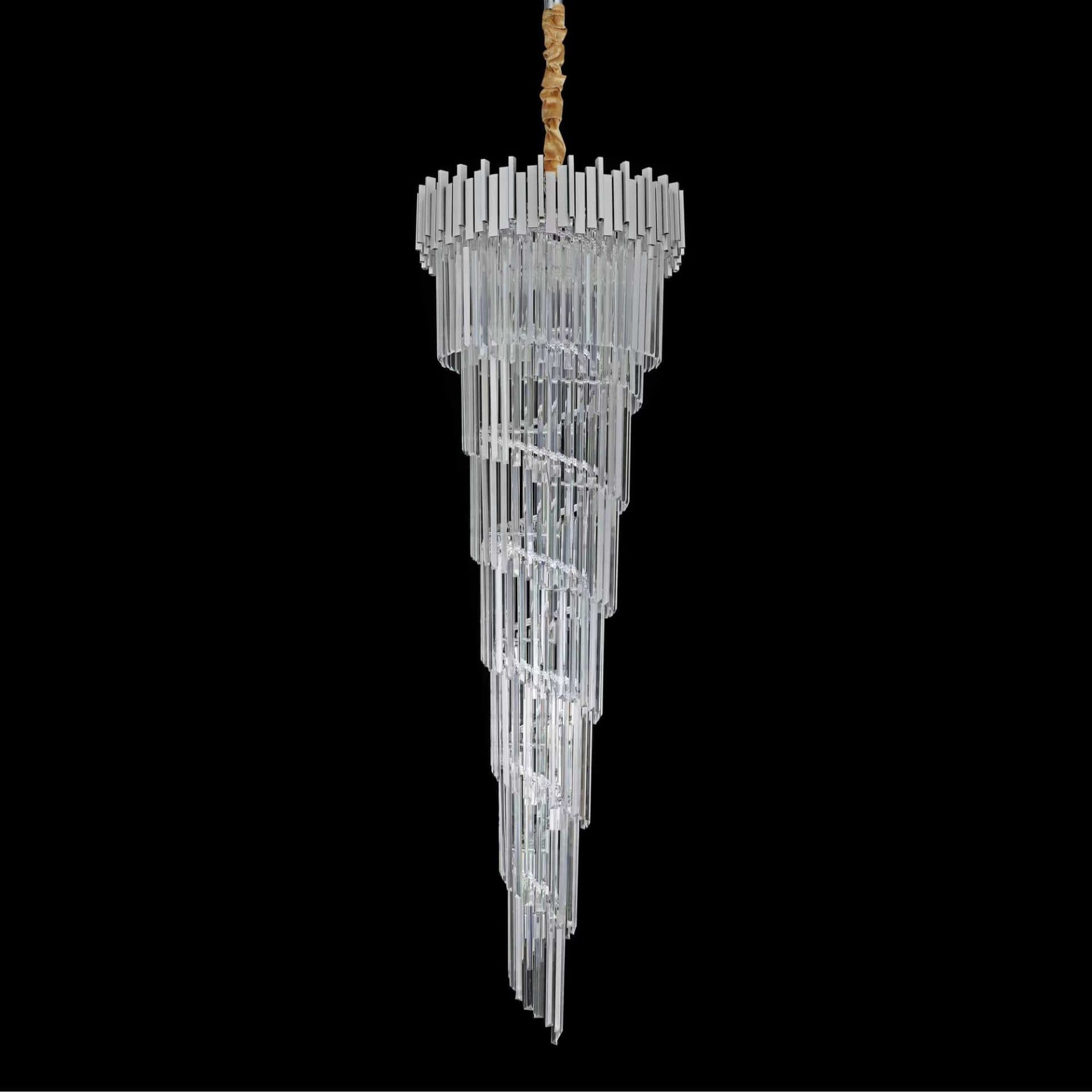 Candelabru Flippy Cristal CC110 28x E14 Crom Argintiu — imagine 4