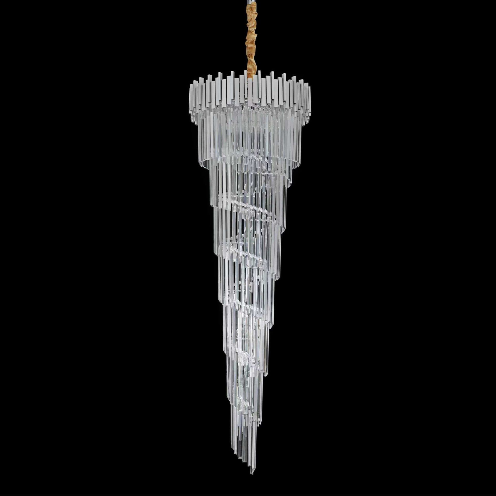 Candelabru Flippy Cristal CC110 28x E14 Crom Argintiu — imagine 7
