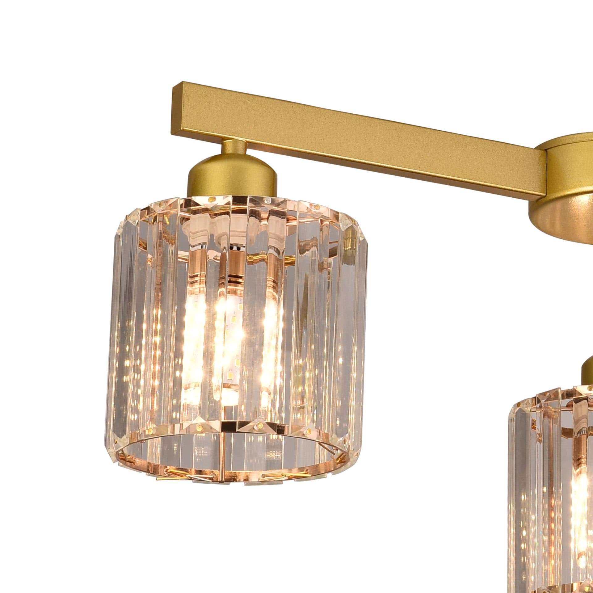 Lustra Flippy Clasica Moderna LC110/3GD cu Cristal, 3x E27, Auriu, Metal si Cristal — imagine 6