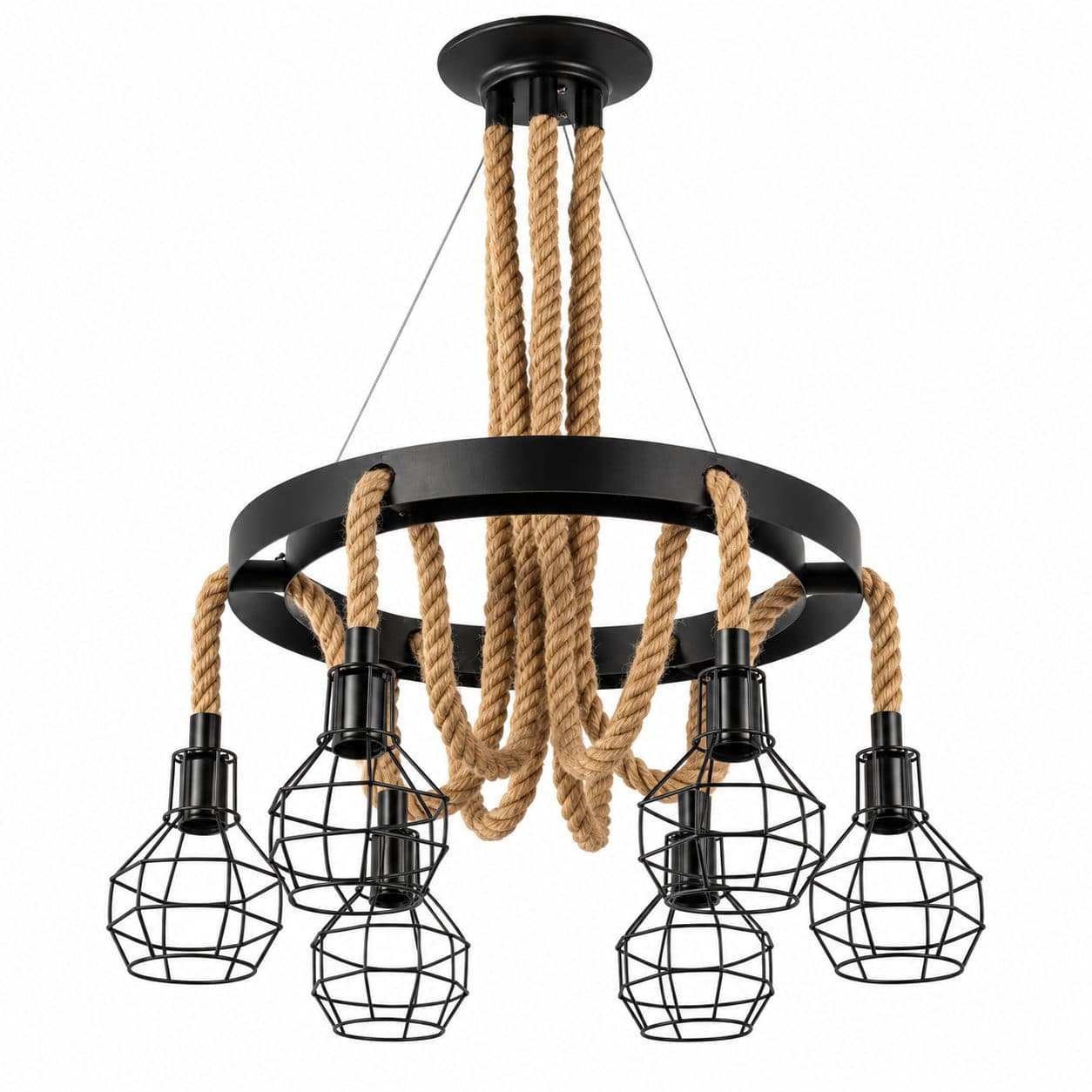 Lustra Suspendata Flippy Industrial Vintage 6x E27 — imagine 1