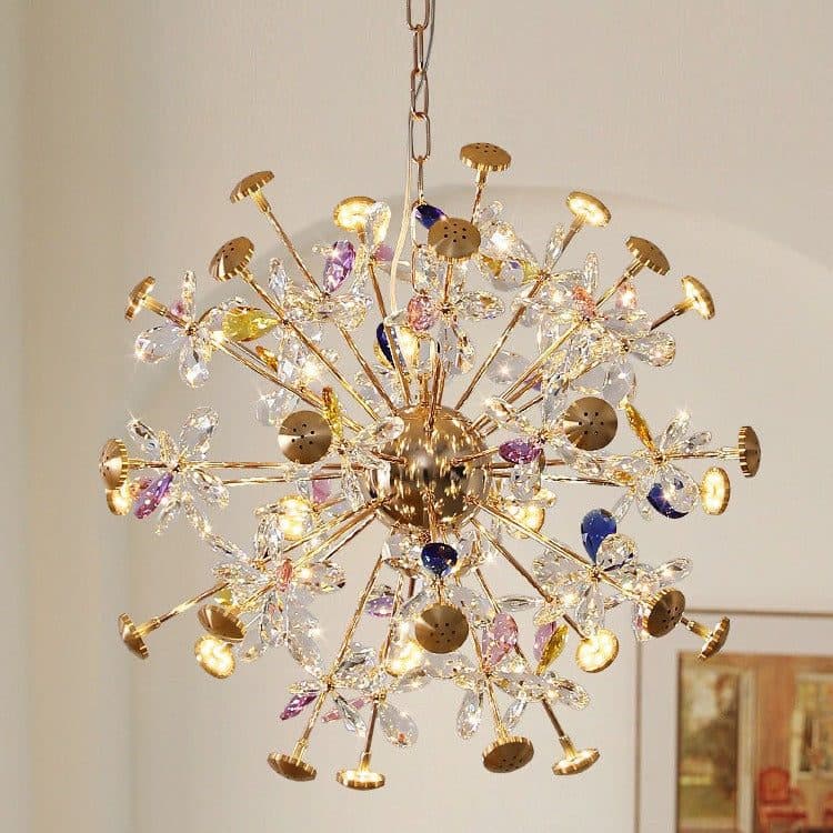 Candelabru Flippy Cristal 24xG4 Auriu si Cristale 52cm — imagine 11