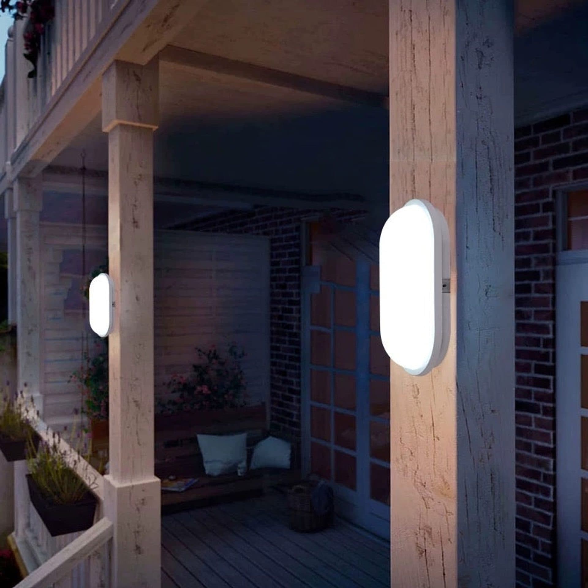 Aplica LED de Exterior Flippy Lumina Calda 3000K IP65 Alb Metal — imagine 1