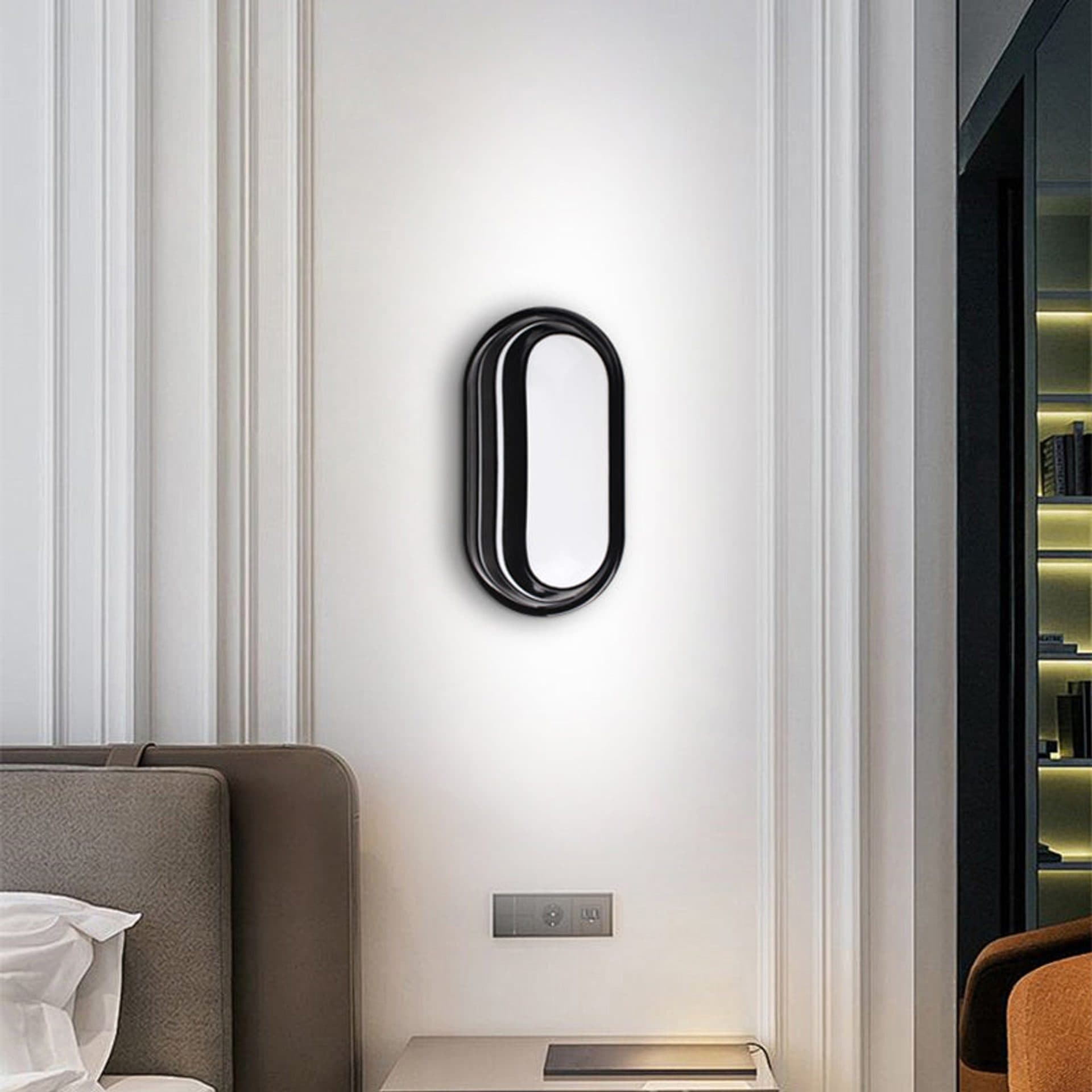 Aplica LED de Exterior Flippy 12W Lumina Calda 3000K IP65 Negru/Alb — imagine 1
