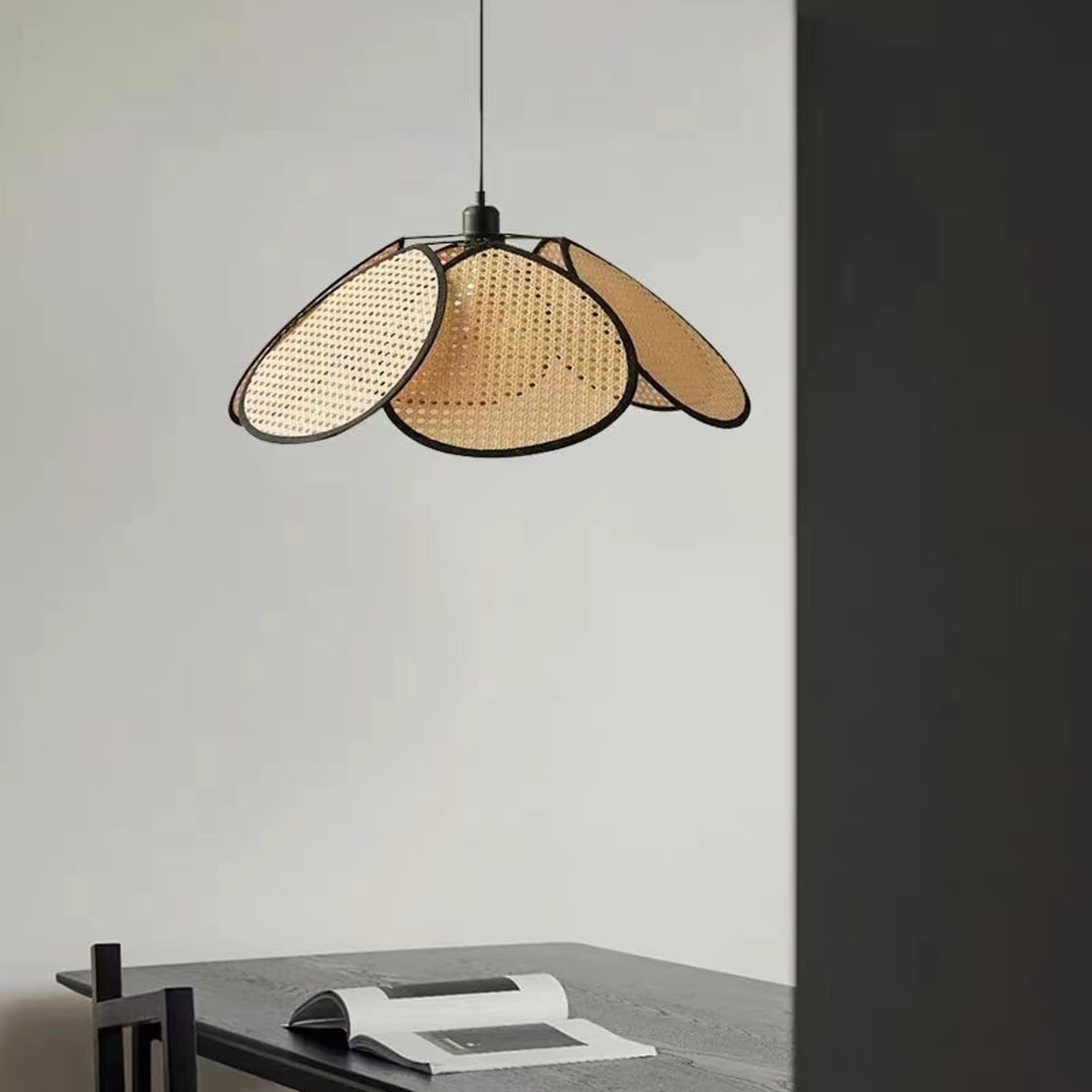Lustra Flippy Vintage Barn 1x E27 Diametru 80cm Lemn si Metal Maro — imagine 2