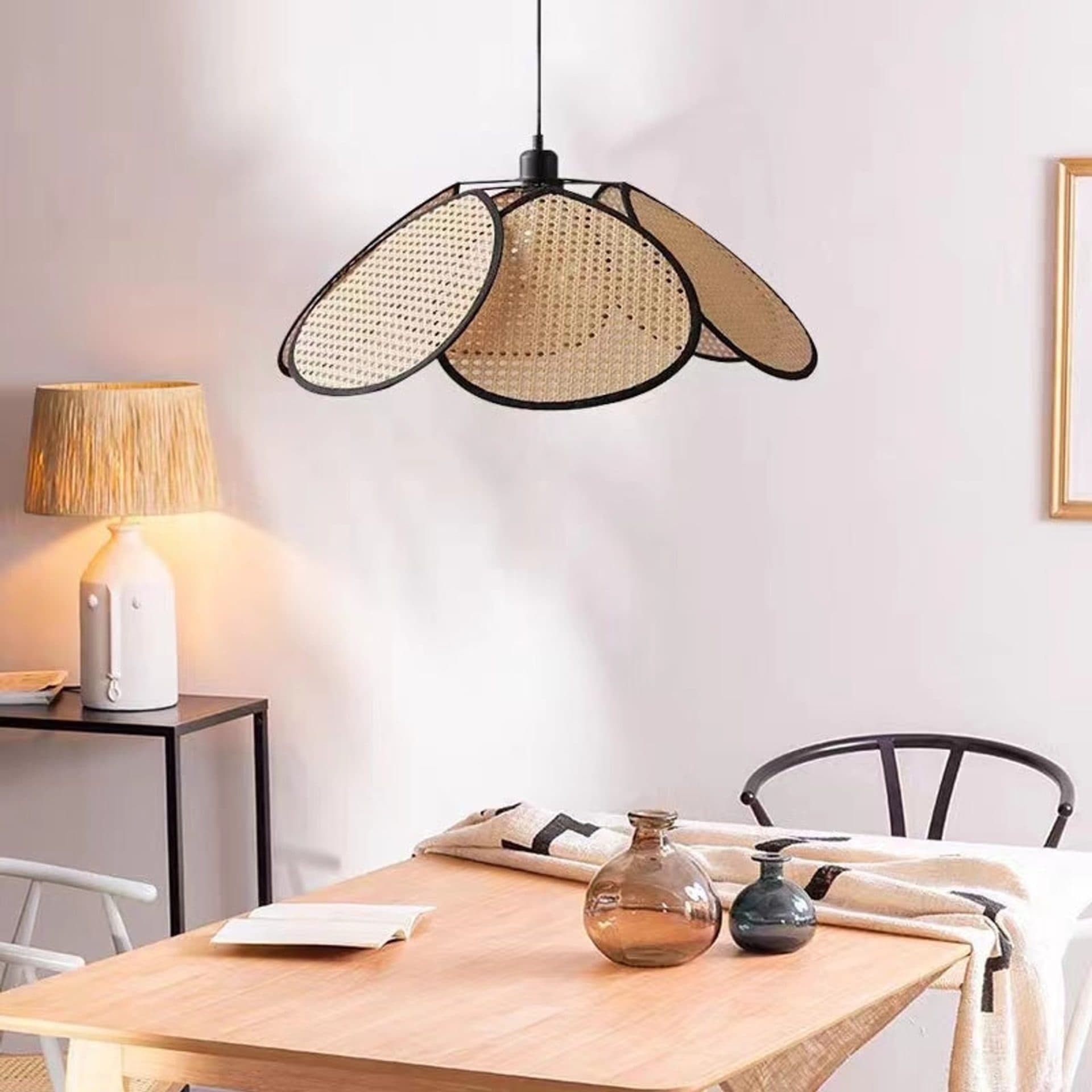 Lustra Flippy Vintage Barn 1x E27 Diametru 80cm Lemn si Metal Maro — imagine 4