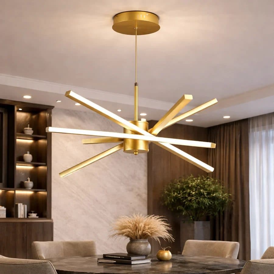 Lustra LED Flippy LT176/5GD 69W 5 Elementele Auriu Inaltime Reglabila — imagine 3