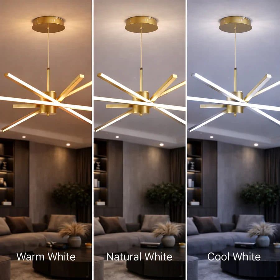 Lustra LED Flippy LT176/5GD 69W 5 Elementele Auriu Inaltime Reglabila — imagine 5