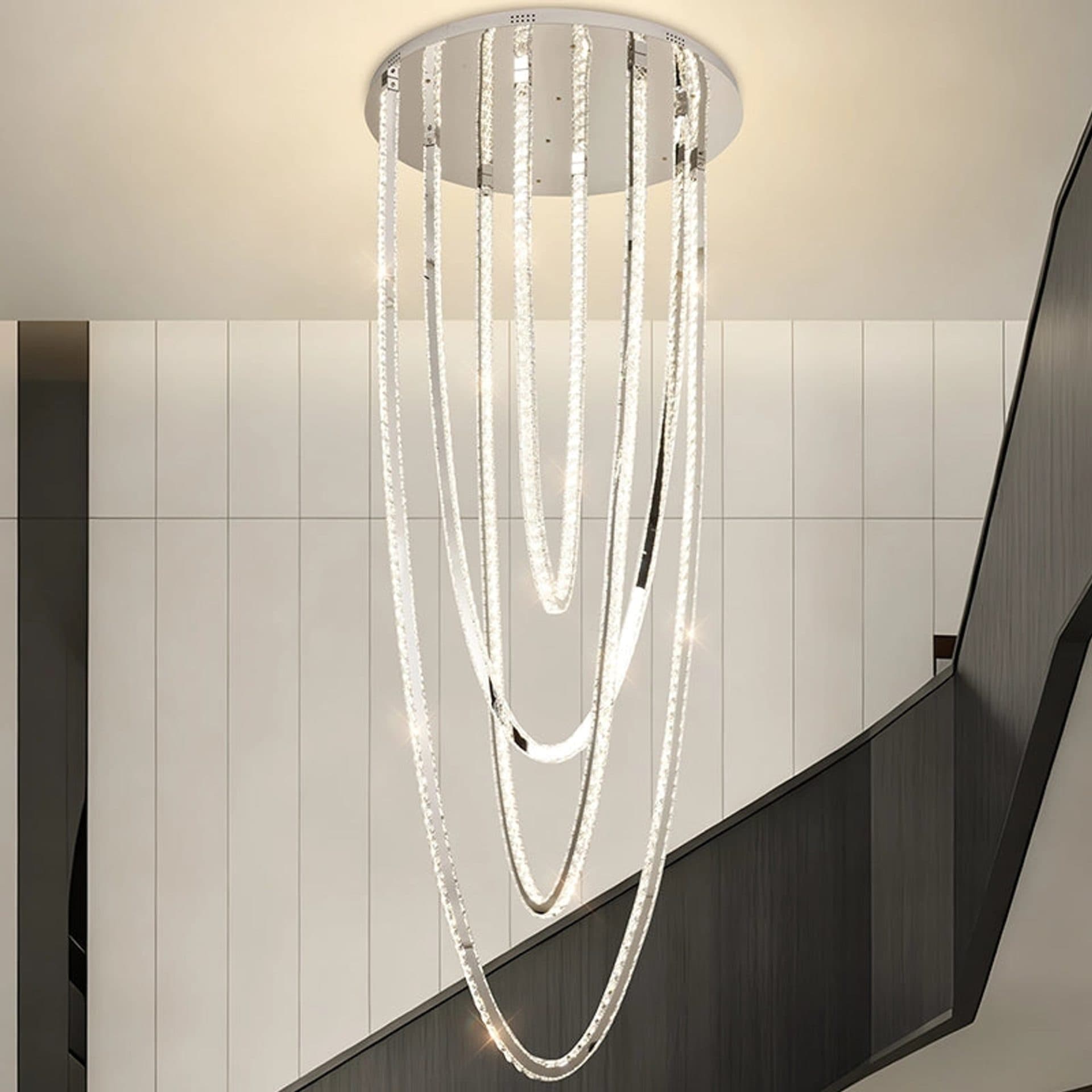 Candelabru LED cu Telecomanda, Dimare, Cristal/Metal — imagine 4
