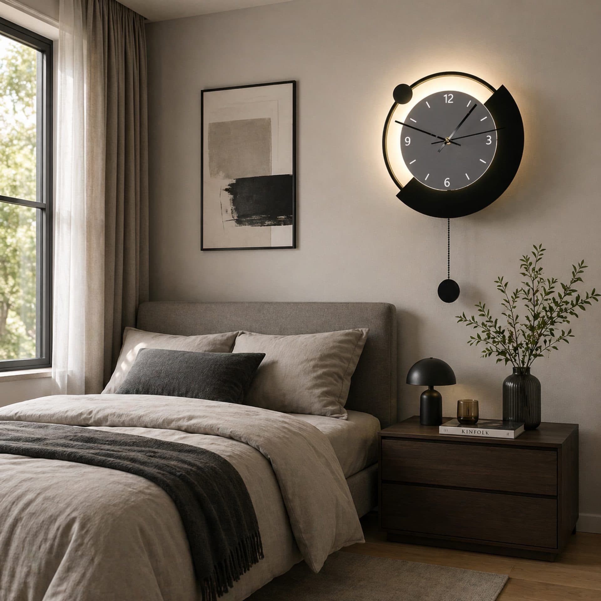 Lustra LED Decorativa Flippy Arc Ø30 cm Negru — imagine 1