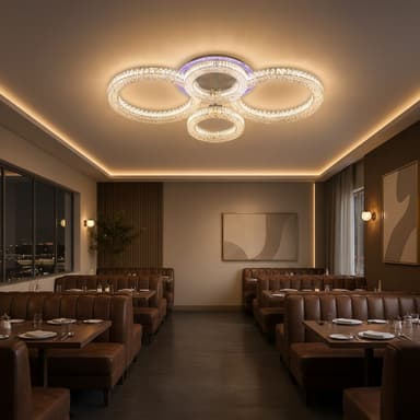 Lustra LED RONDA Magno Flippy 78W 4 Cercuri