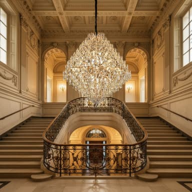 Candelabru Flippy Cristal KONIG Grande 32xE14 D120 cm Auriu Inaltime Reglabila Metal si Cristal