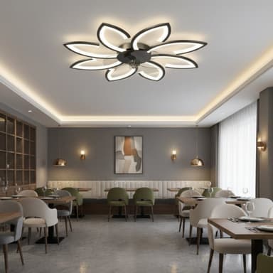 Lustra LED Ventilator Flippy ANEMO 47W D87cm Negru