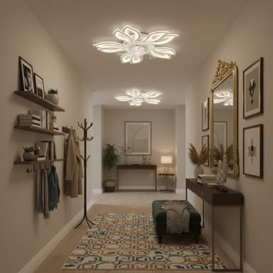 Lustra LED Ventilator Flippy 30W D61cm Telecomanda Alb