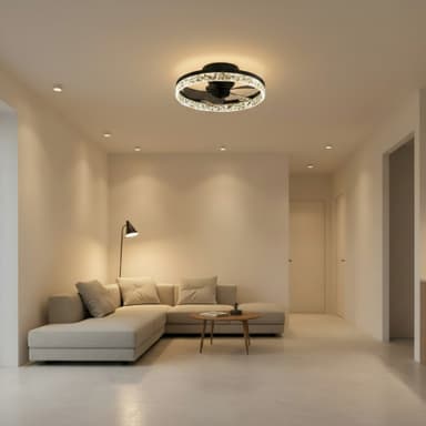 Lustra LED Flippy VEYA 38W D50cm Telecomanda Negru