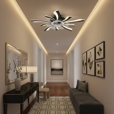 Lustra LED Ventilator Flippy 29W 77cm cu Telecomanda