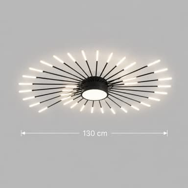 Lustra LED Flippy KALESA Grande Supremo Ø130cm Lumina Neutra 4000K 42W Alb Metal si Acril