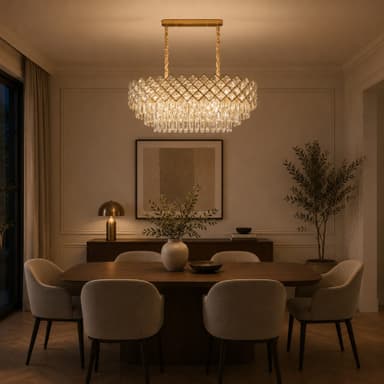 Candelabru Cristal Flippy 8x E14 Auriu Inaltime Reglabila
