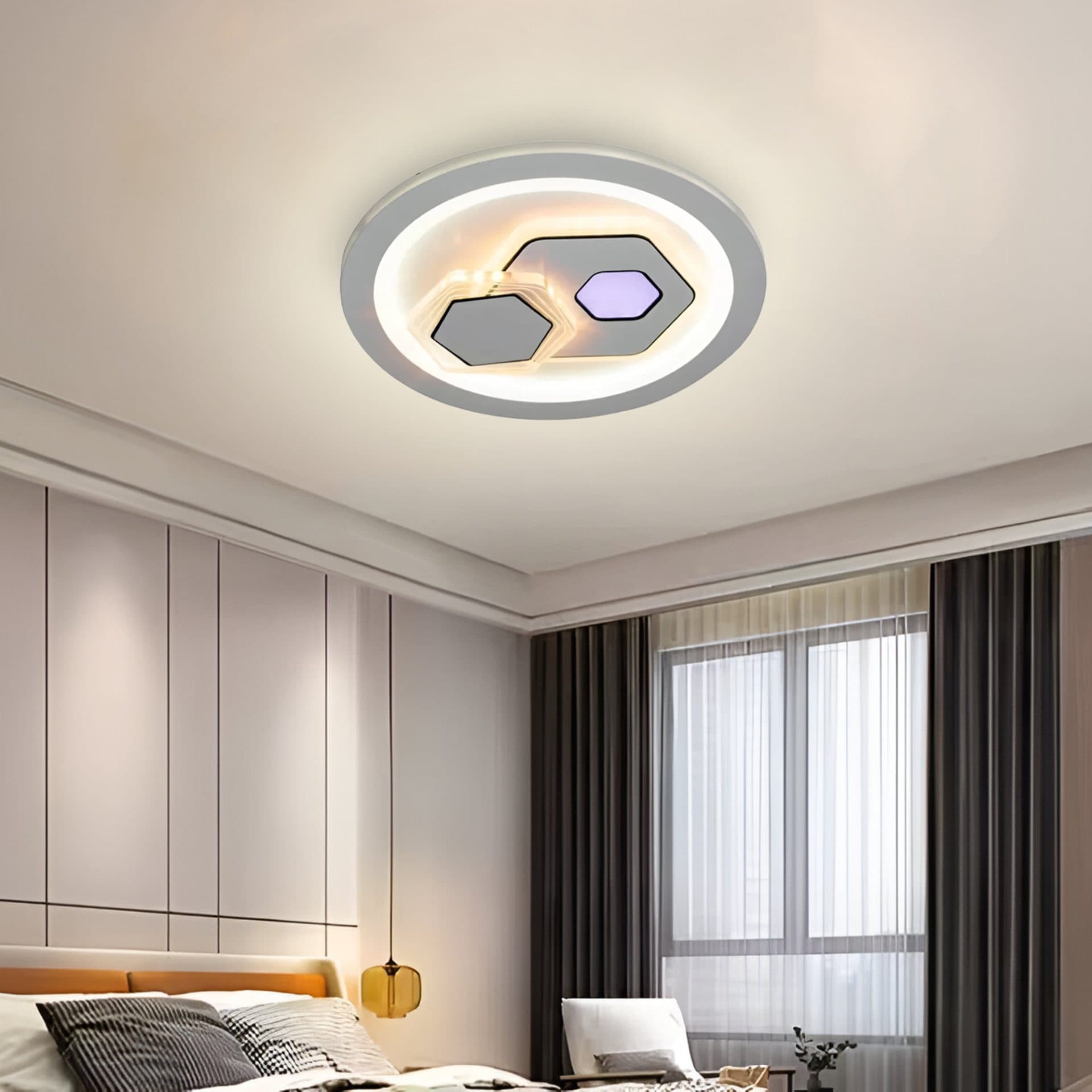 Lustra LED KATHLEEN Flippy RGB 16W Alb — imagine 1