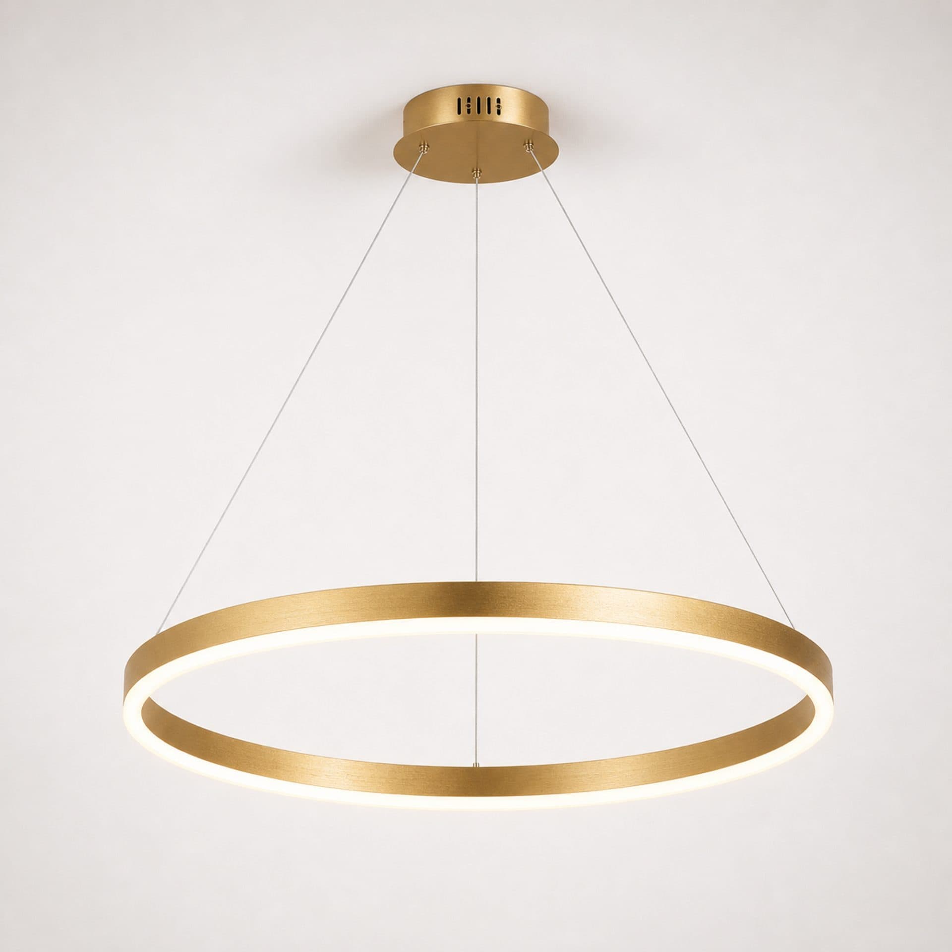 Lustra LED Suspendata Flippy ANINA 34W Diametru 50cm Auriu Lucios Alb — imagine 1