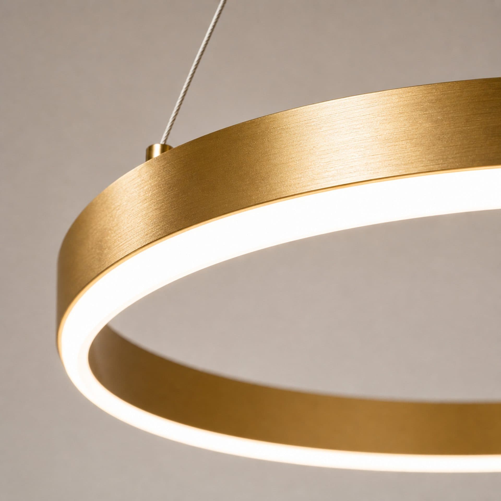 Lustra LED Suspendata Flippy ANINA 34W Diametru 50cm Auriu Lucios Alb — imagine 2