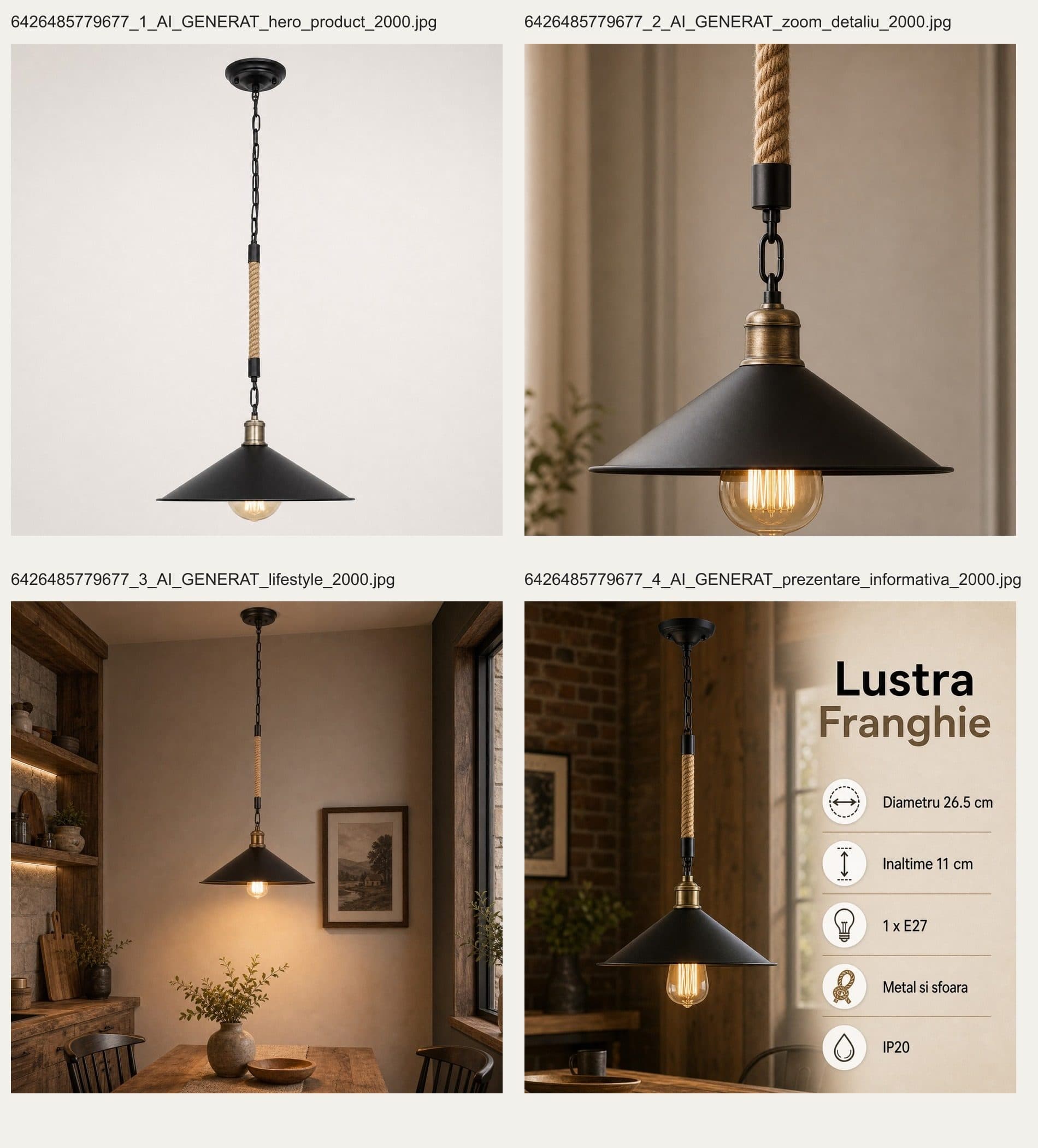 Lustra Franghie Flippy LV570/1BK — imagine 5