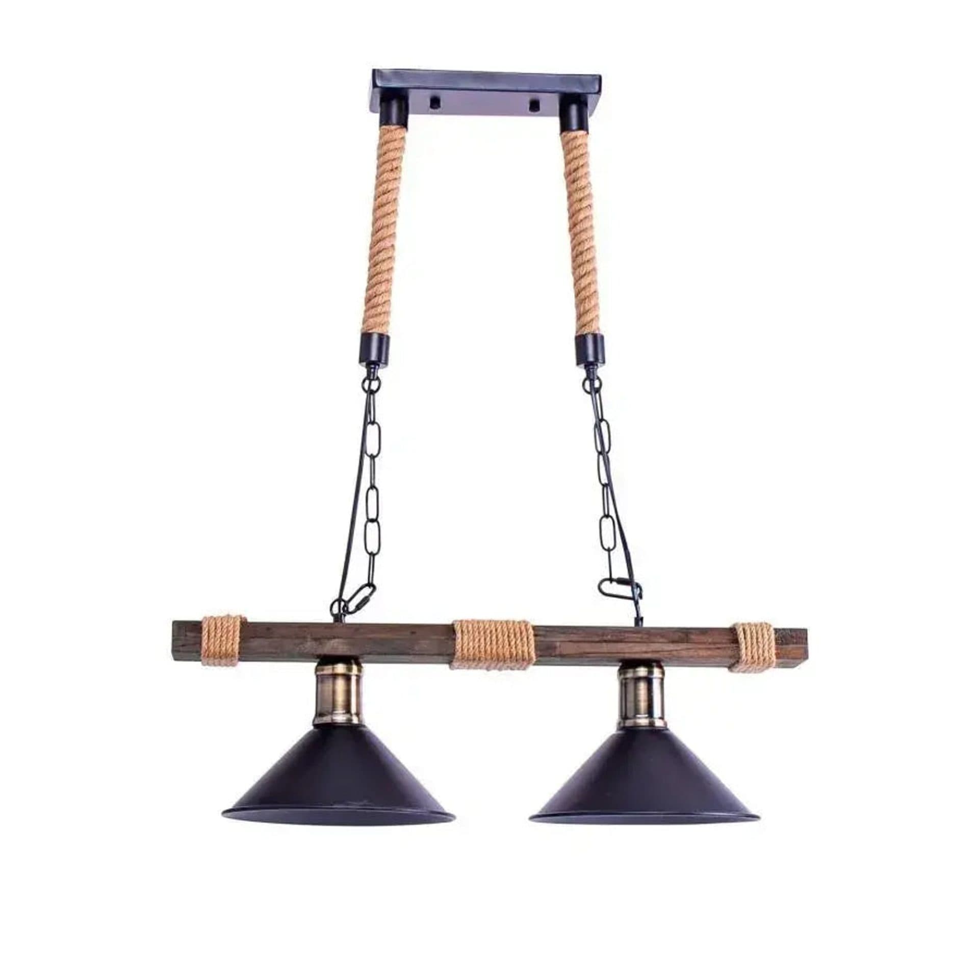 Lustra Flippy Traditionala 2xE27 Maro Metal si Sfoara — imagine 1