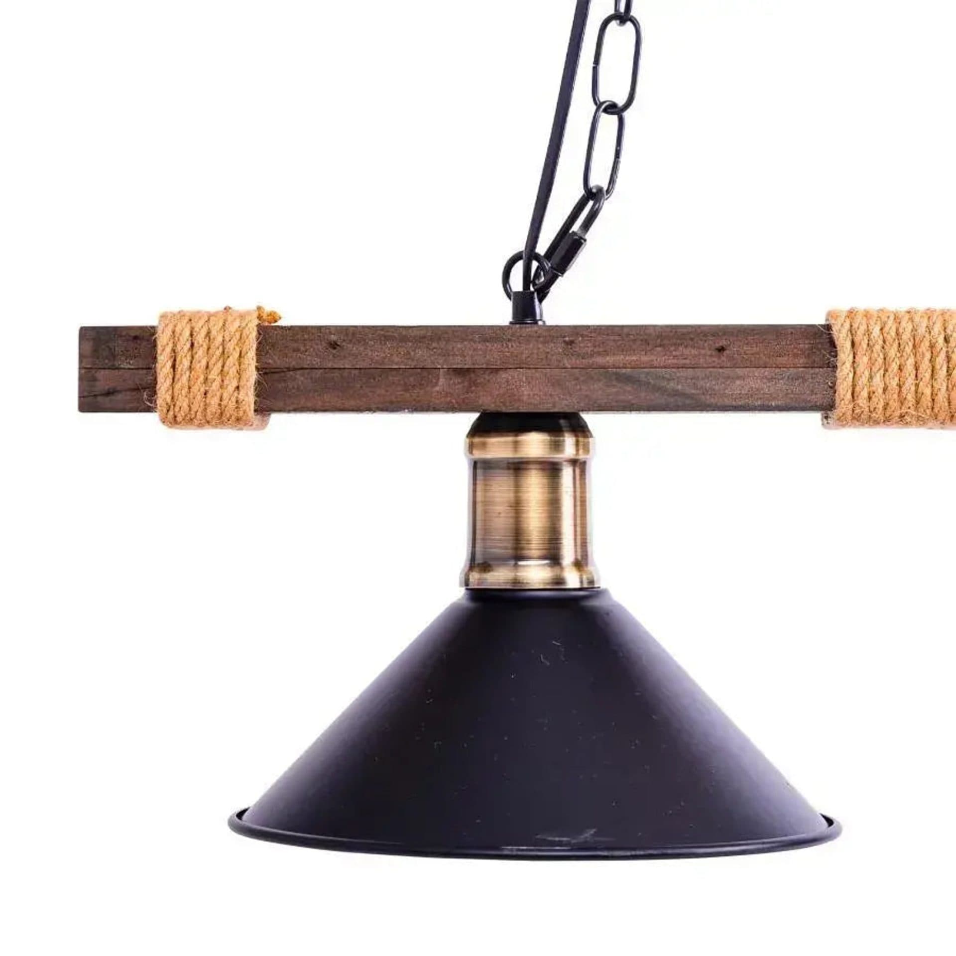 Lustra Flippy Traditionala 2xE27 Maro Metal si Sfoara — imagine 3