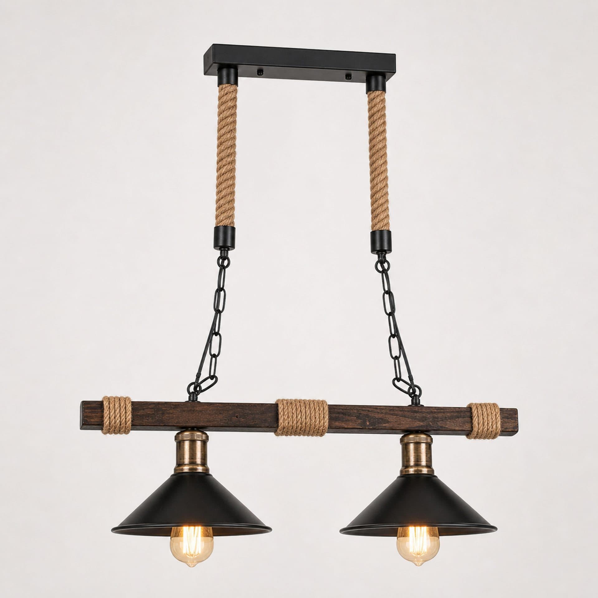 Lustra Flippy Traditionala 2xE27 Maro Metal si Sfoara — imagine 4
