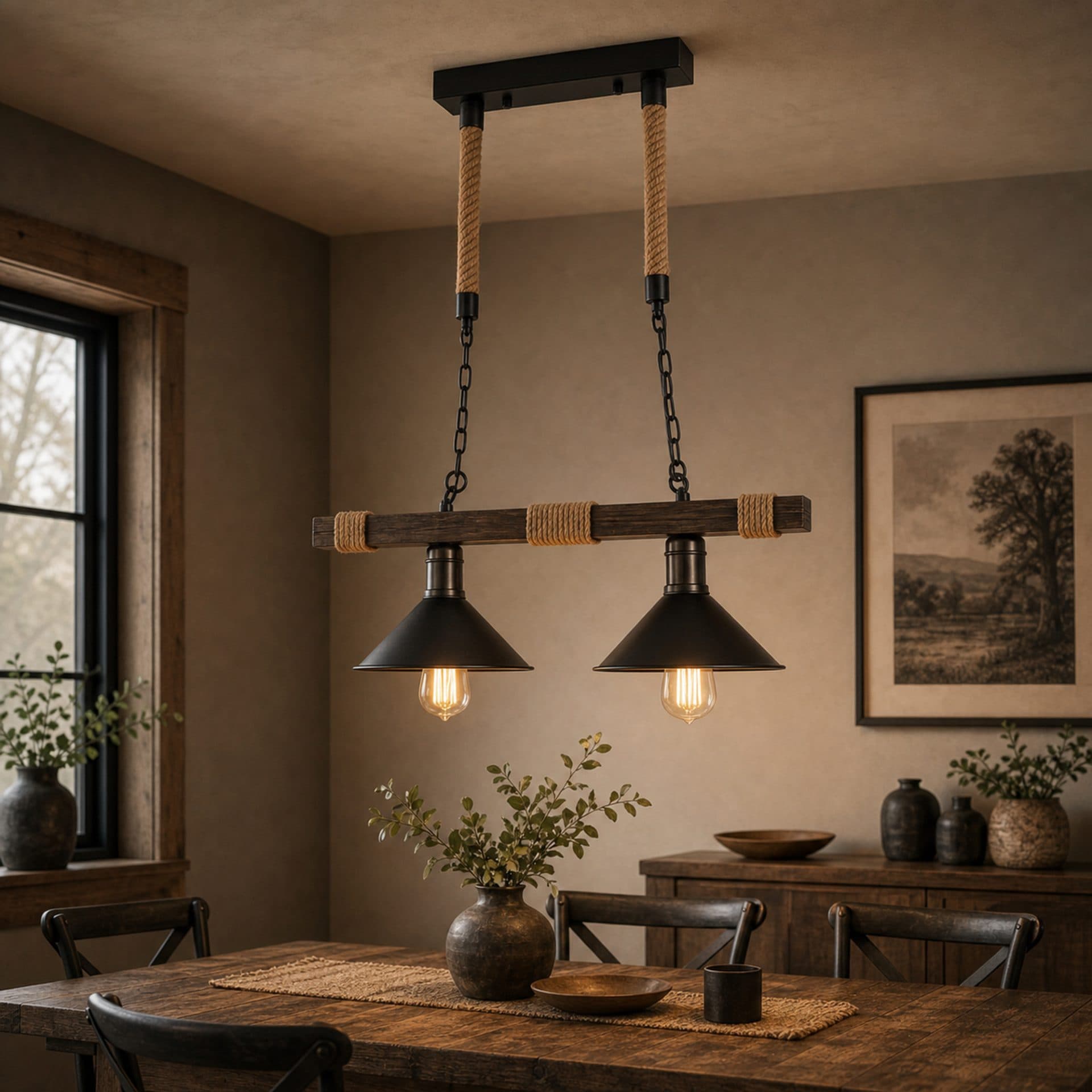 Lustra Flippy Traditionala 2xE27 Maro Metal si Sfoara — imagine 6