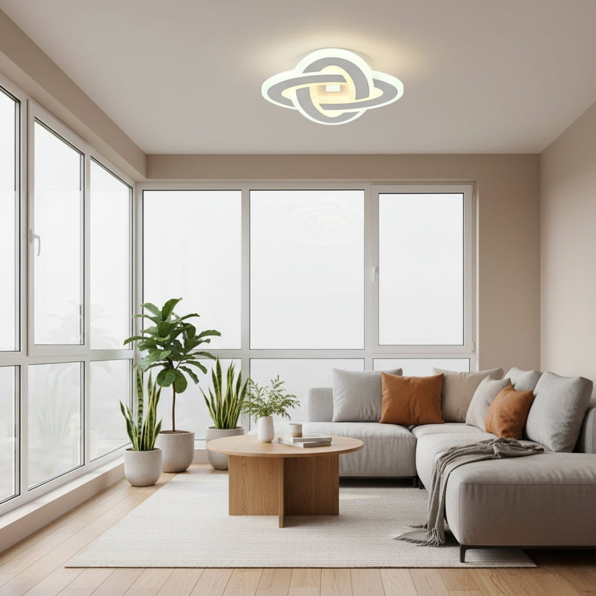 Lustra LED Flippy 45W Alb — imagine 1