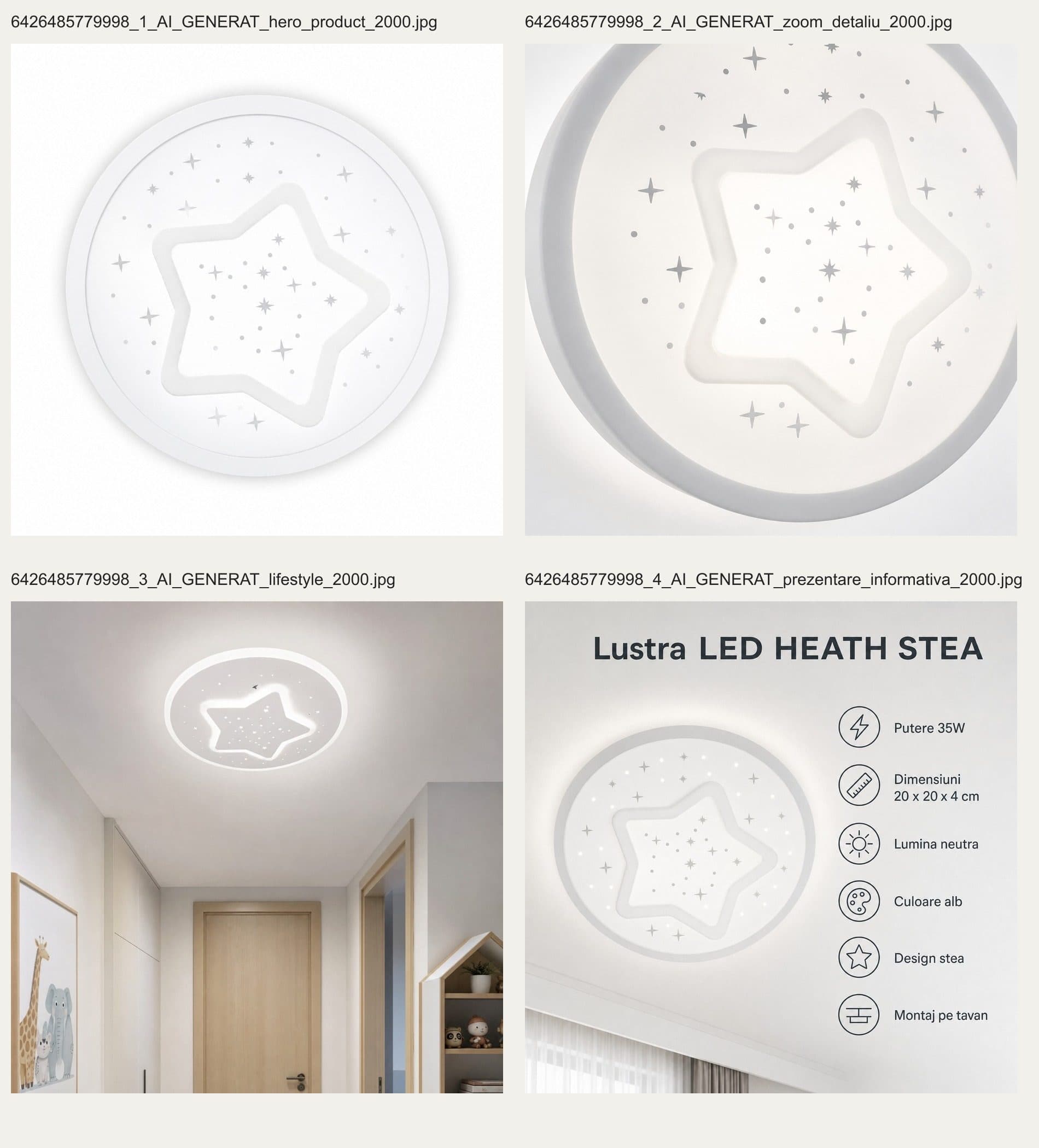 Lustra LED Flippy 35W 20cm Lumina Neutra Alb — imagine 8