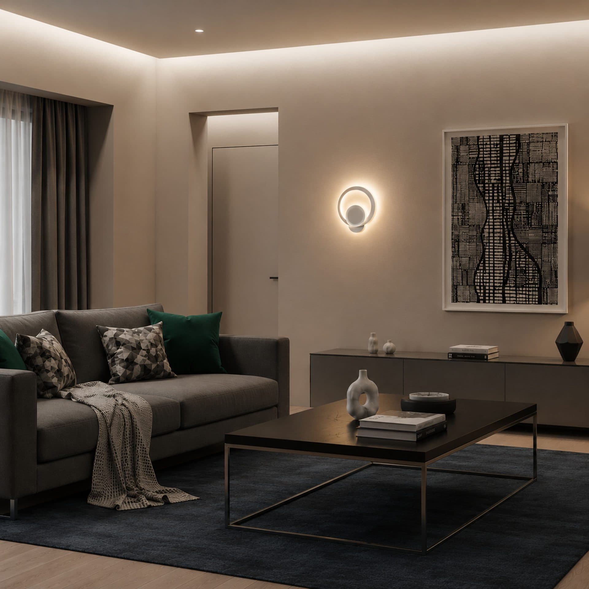 Aplica LED Flippy Urbanist 19W Rotunda Lumina Rece/Calda/Neutra Acril si Metal Alb — imagine 1