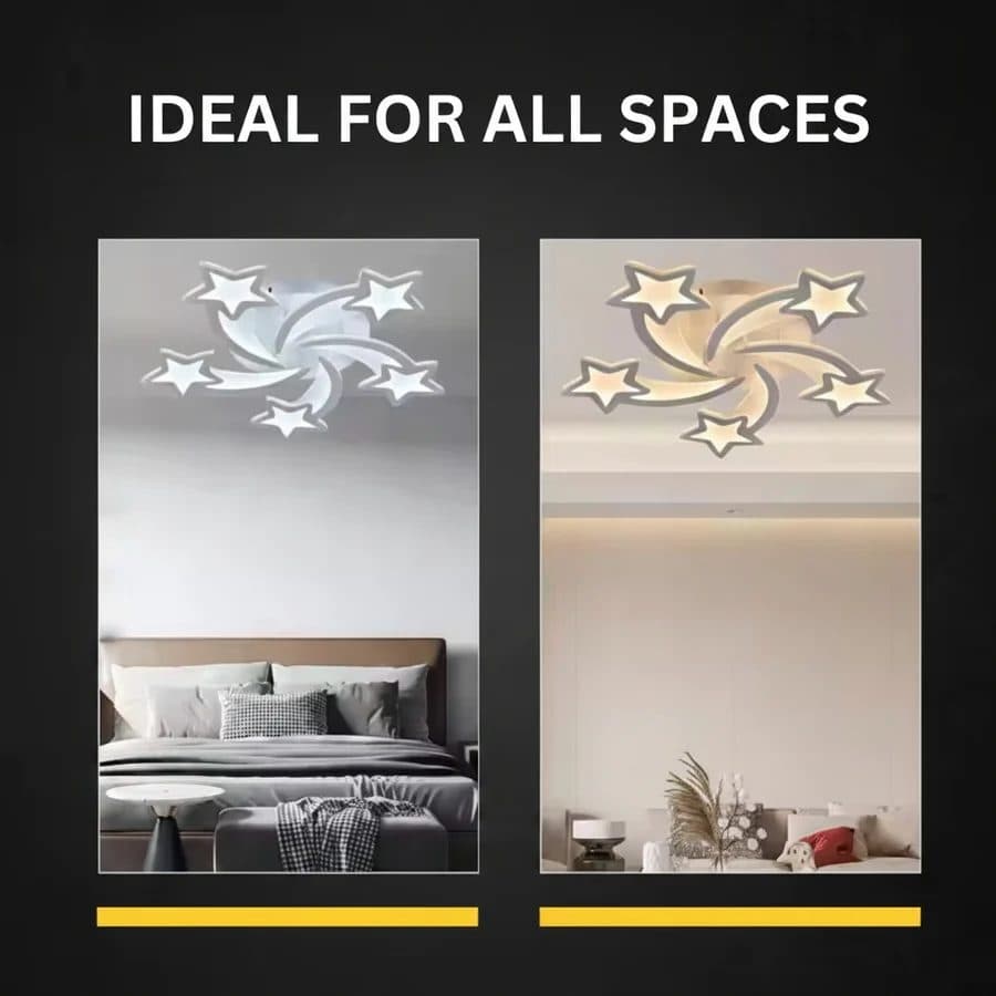 Lustra LED Flippy 85W 5 Stele Dimabila Alb — imagine 4