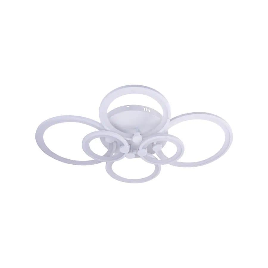 Lustra LED Flippy cu telecomanda 168W 6 Cercuri lumina Rece/Calda/Neutra Dimabila Alb — imagine 4