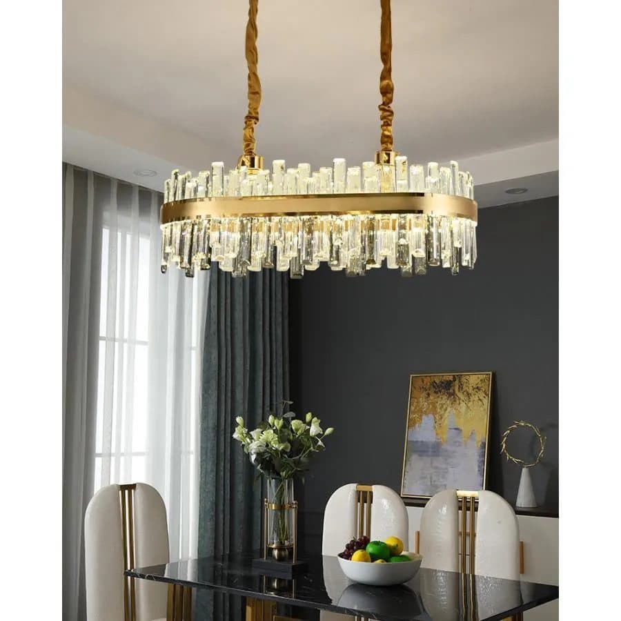 Candelabru LED Flippy Achim cu Telecomanda, 200W, Diametru 80cm, Auriu — imagine 3