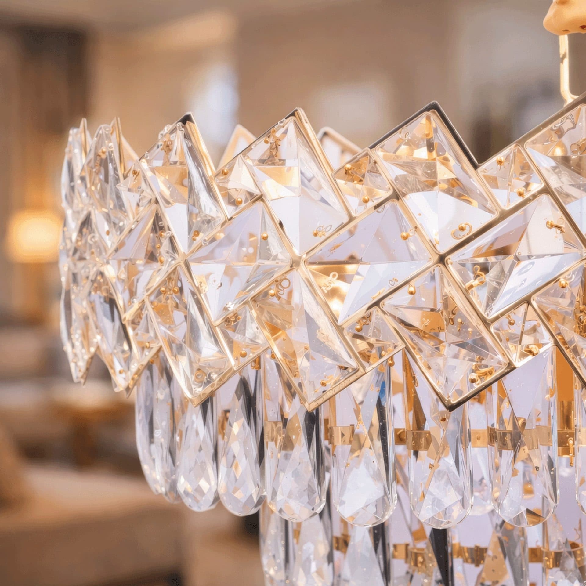 Candelabru Cristal WINDSOR Eleganza 8x E14 Auriu Lucios Metal si Cristal — imagine 2